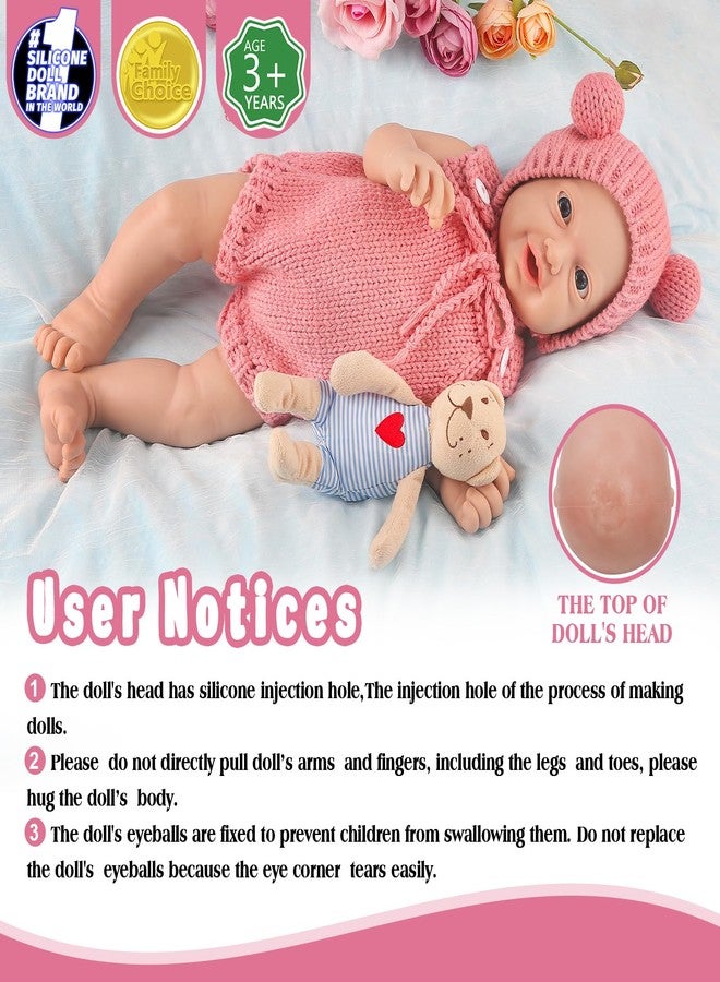 Vollence 12 inch Silicone Baby Dolls Lifelike Realistic Silicone Babies Reborn Real Newborn Baby Dolls with Feeding Accessories - Girl - Image 2